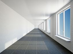 Фотообои Белый коридор с окнами