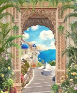 Фреска Лестница и арка с видом на море