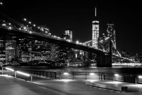 Фреска Черно белый Бруклинский мост